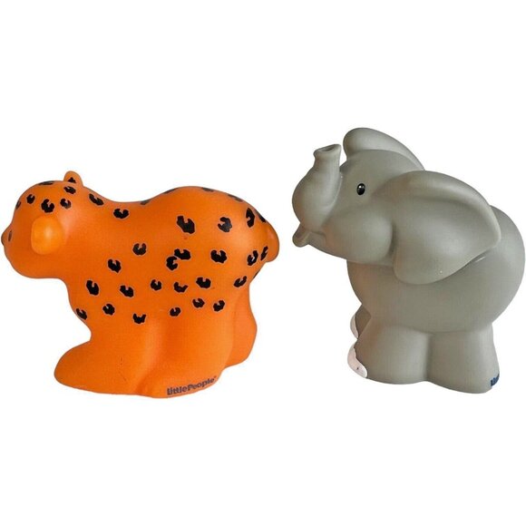 Fisher Price Little People Polar Bear Cheetah Elephant Noah Ark Jungle Animal - Picture 9 of 11